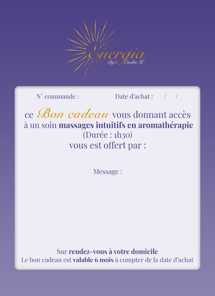Massages intuitifs en aromathérapie - 1h30