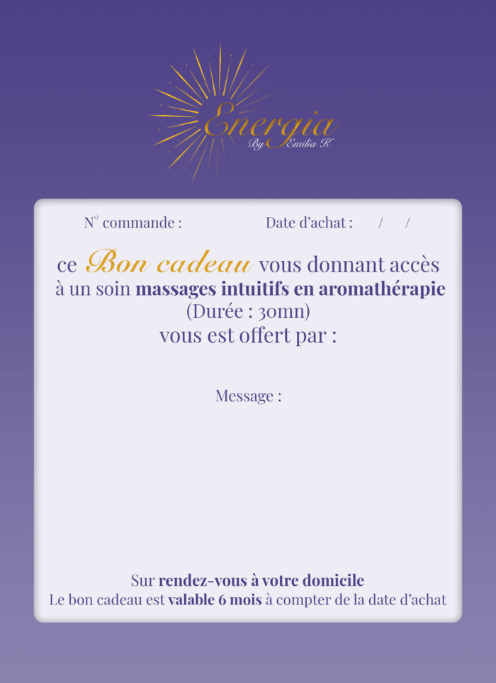 Massages intuitifs en aromathérapie - 30mn