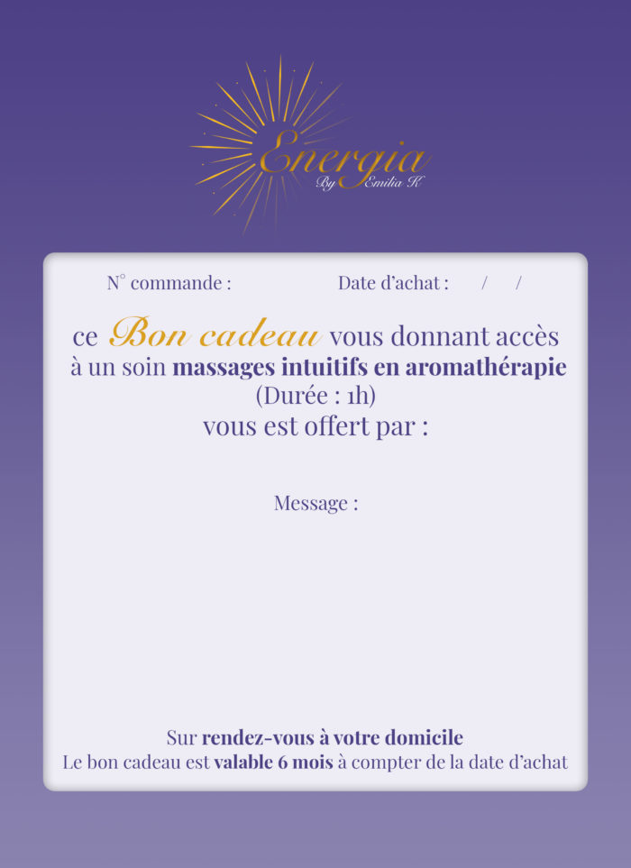 Massages intuitifs en aromathérapie - 1h